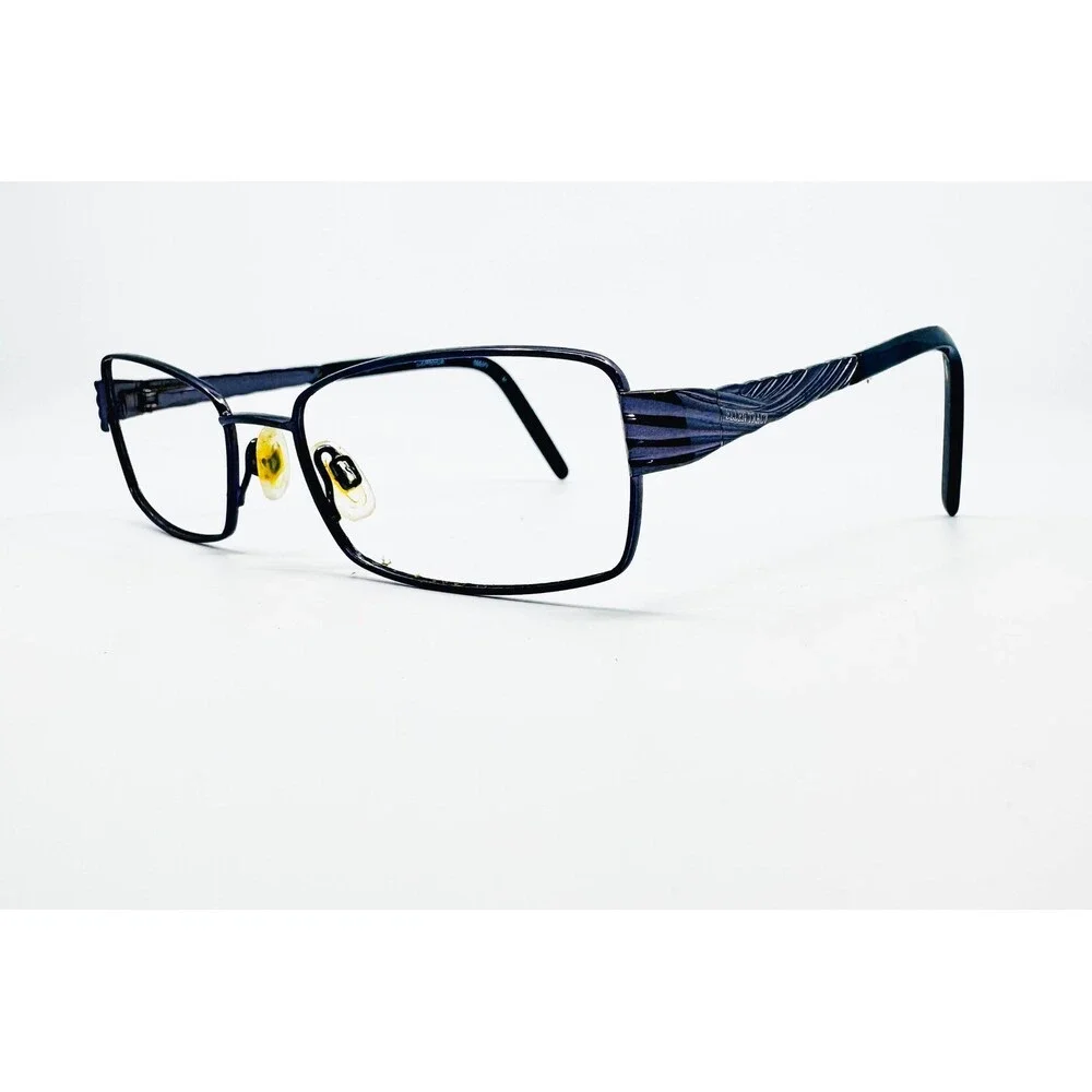 Ellen Tracy Corsica Eyeglasses Frames Womens Navy Blue Textured 51-17-135 39681